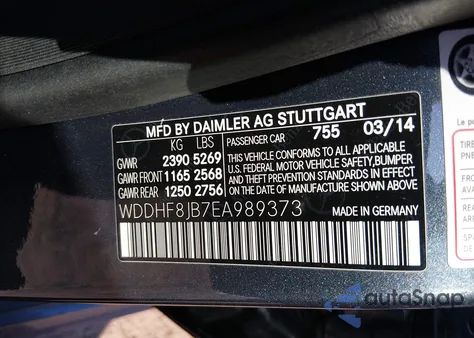 2014 Mercedes-Benz E 350 4Matic z USA, uszkodzony, nr VIN WDDHF8JB7EA989373